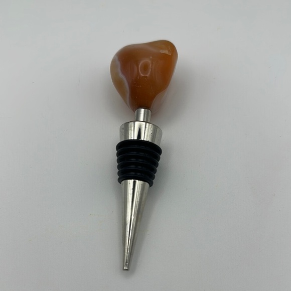 Carnelian Agate Wine Bottle Stopper - Picture 2 of 11
